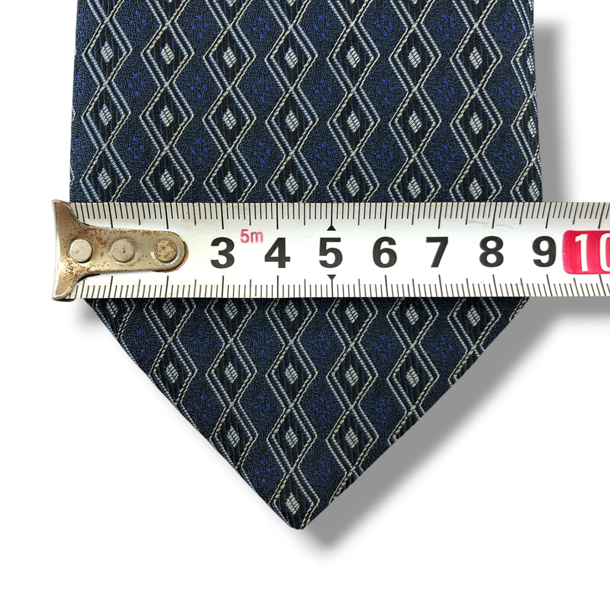 【8841】美品！エルメス　ネクタイ　ネイビー系