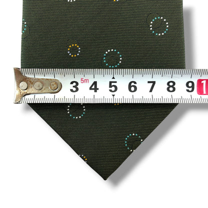 【8844】美品！レノマ　ネクタイ　ダークグリーン系