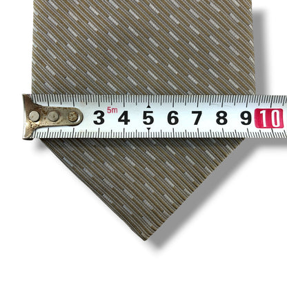 【8862】良品！カルバンクライン　ネクタイ　ゴールド系×シルバー系