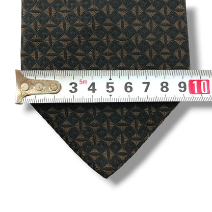 【8869】良品！バレンシアガ　ネクタイ　ブラック系×ブラウン系