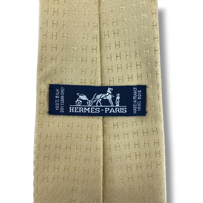 【8882】美品！エルメス　ネクタイ　ゴールド系