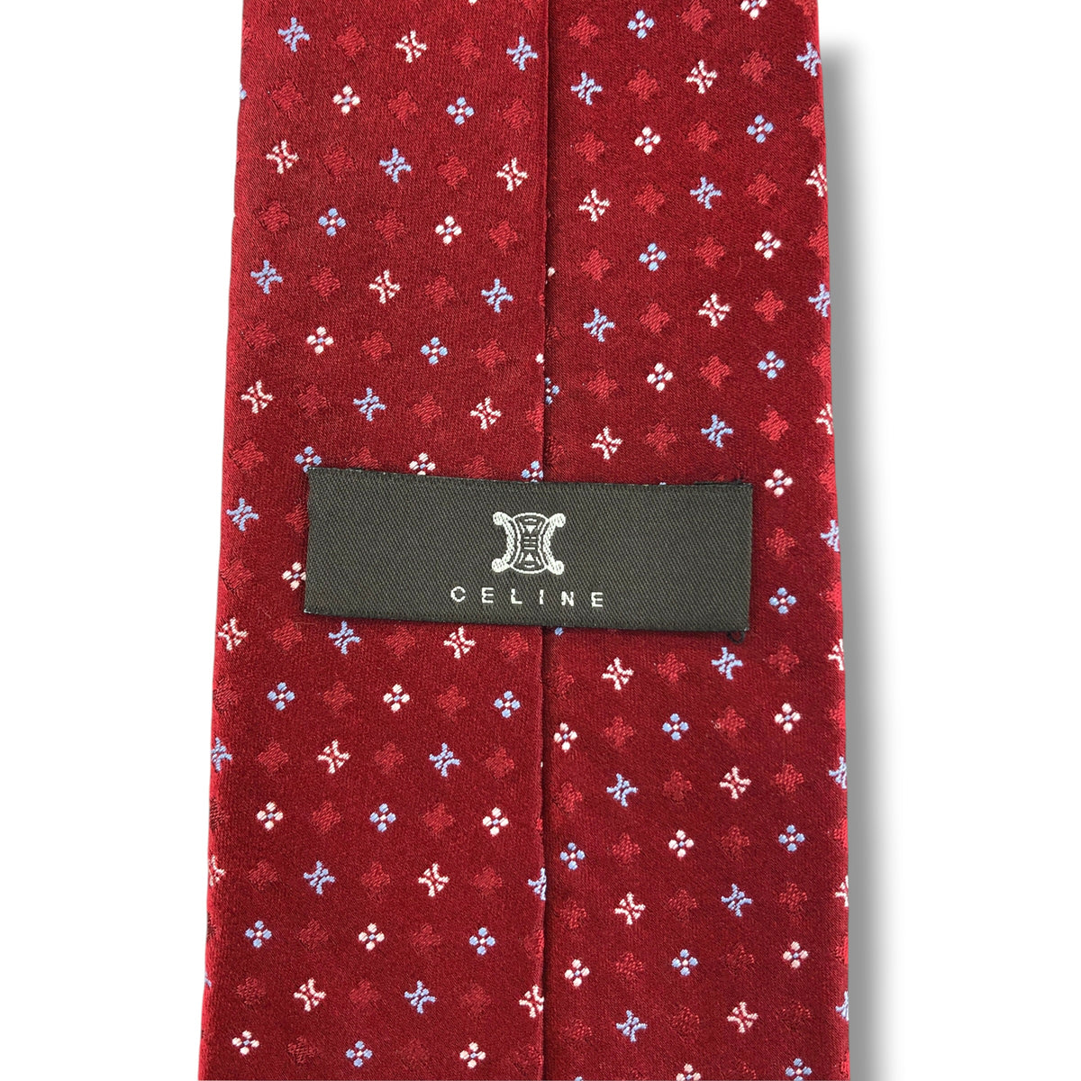 【8886】美品！セリーヌ　ネクタイ　レッド系