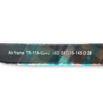 [61] Good quality! JINS glasses, blue, checkered pattern 