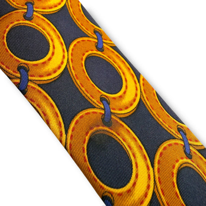 【7532】良品！セリーヌ　ネクタイ　ゴールド系