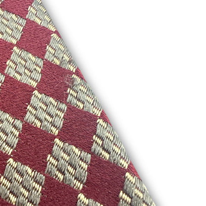 【7906】良品！アルマーニ　ネクタイ　ボルドー系