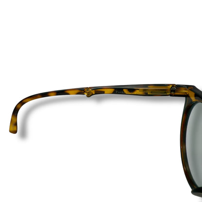 【154】良品！アズール　サングラス　折りたたみ式　ヒョウ柄系