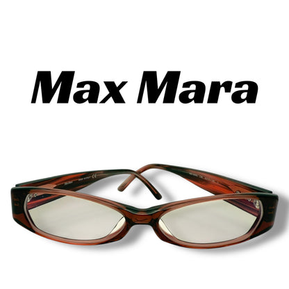 【166】良品！マックスマーラ　メガネ　レッド系