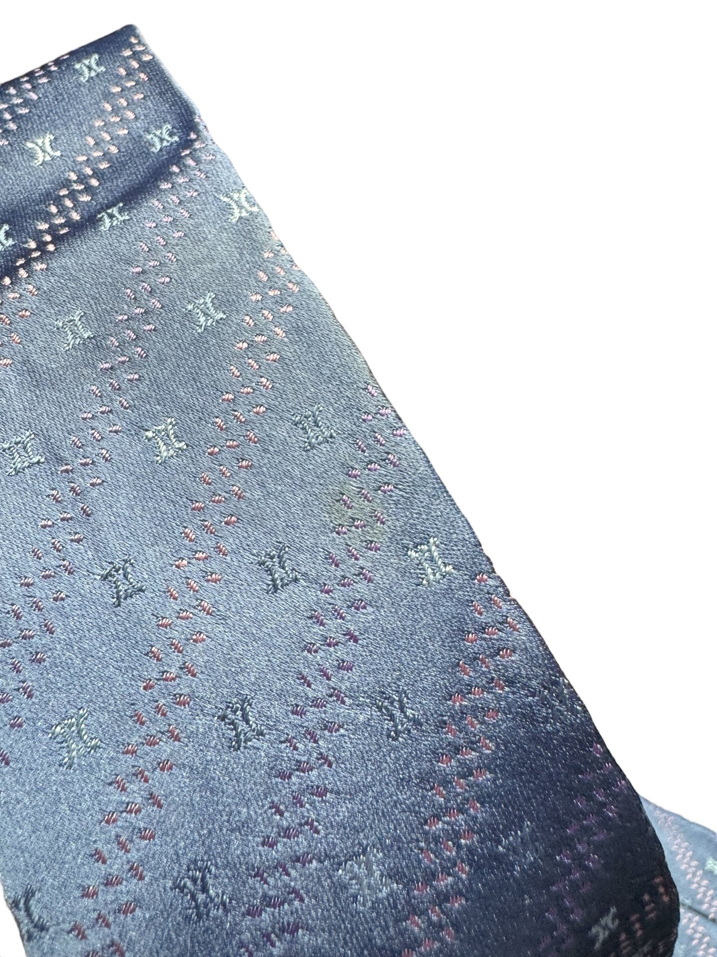 Maintenance [7418] Good condition! Celine tie, blue 