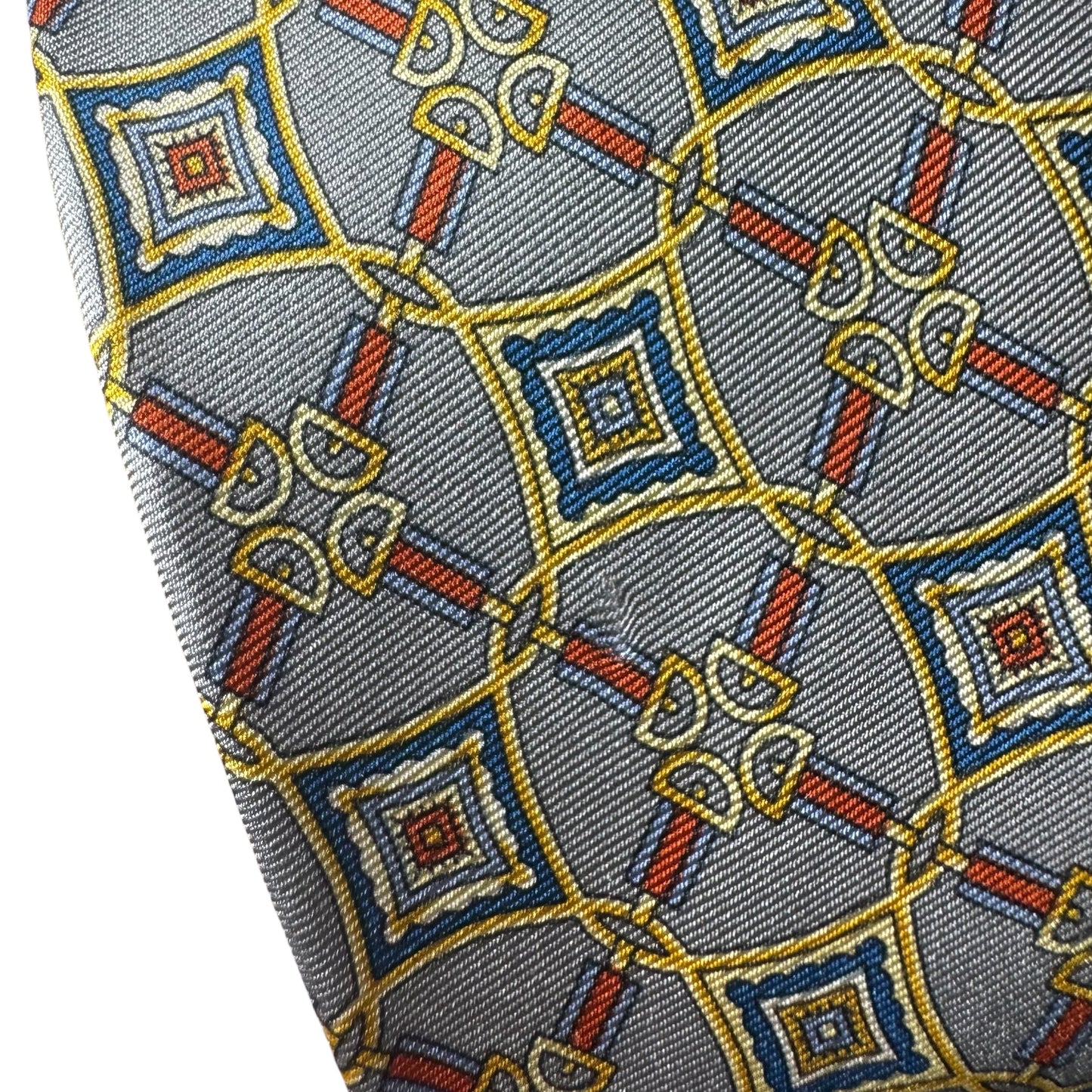 【7907】良品！フェンディ　ネクタイ　グレー系