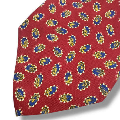 【7481】良品！クリスチャンディオール　ネクタイ　レッド系