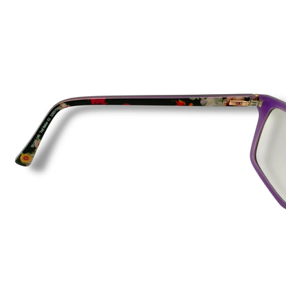 【165】美品！テッド・ベーカー　メガネ　パープル系　フラワー