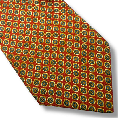 【7547】良品！ピエールバルマン　ネクタイ　赤茶系