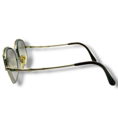 【157】良品！イブサンローラン　メガネ　ゴールド系