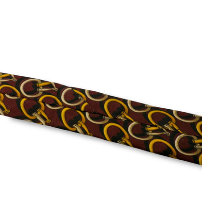 【7563】良品！グッチ　ネクタイ　ボルドー系