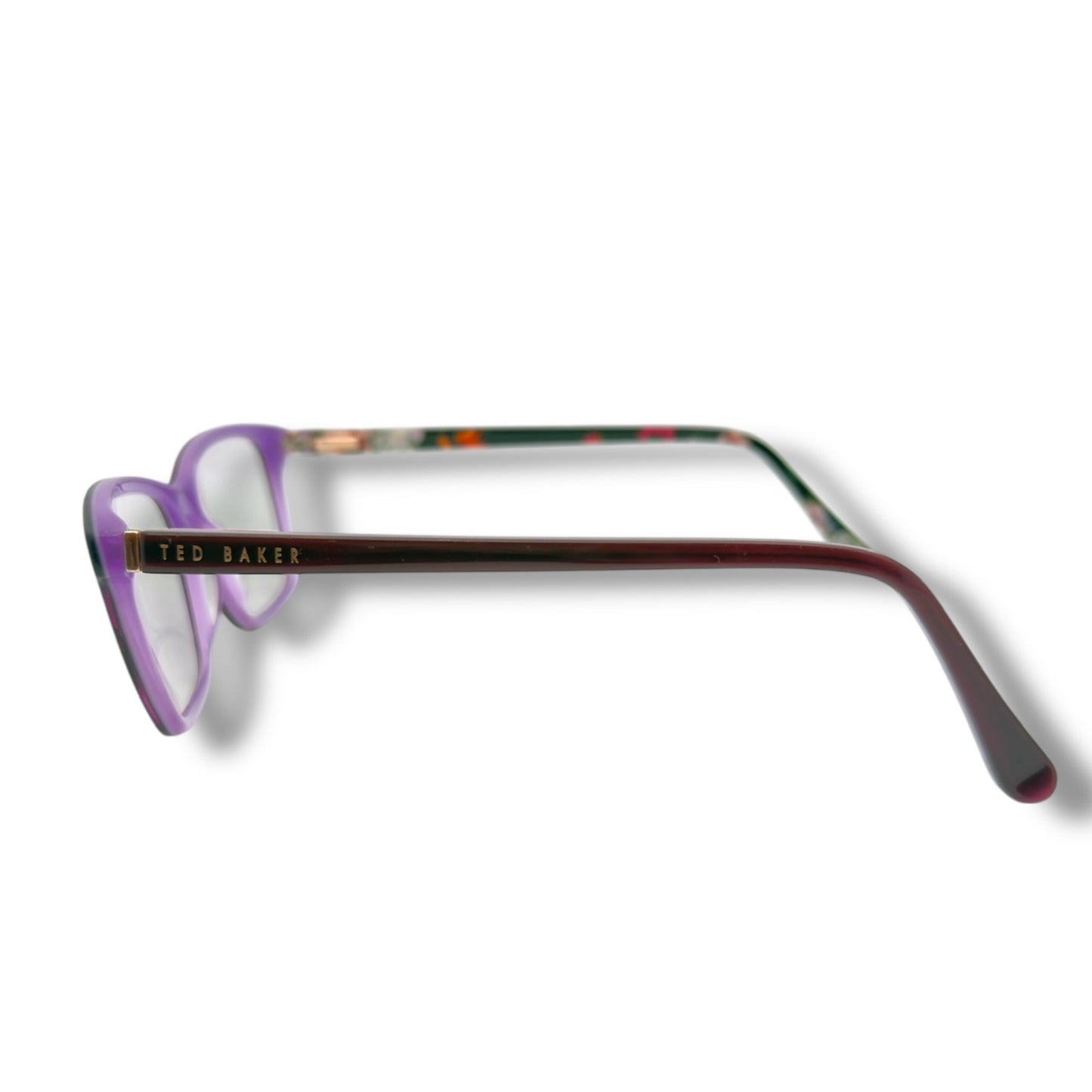 【165】美品！テッド・ベーカー　メガネ　パープル系　フラワー
