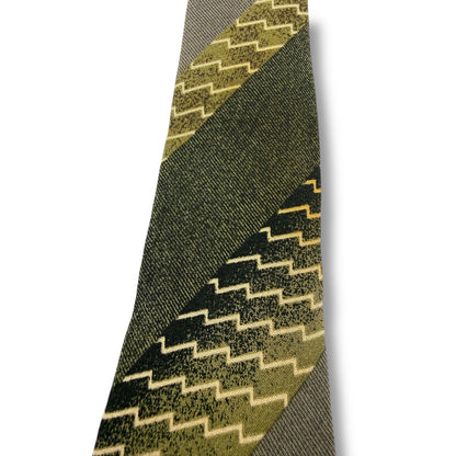 【7695】良品！アルマーニ　ネクタイ　グリーン系