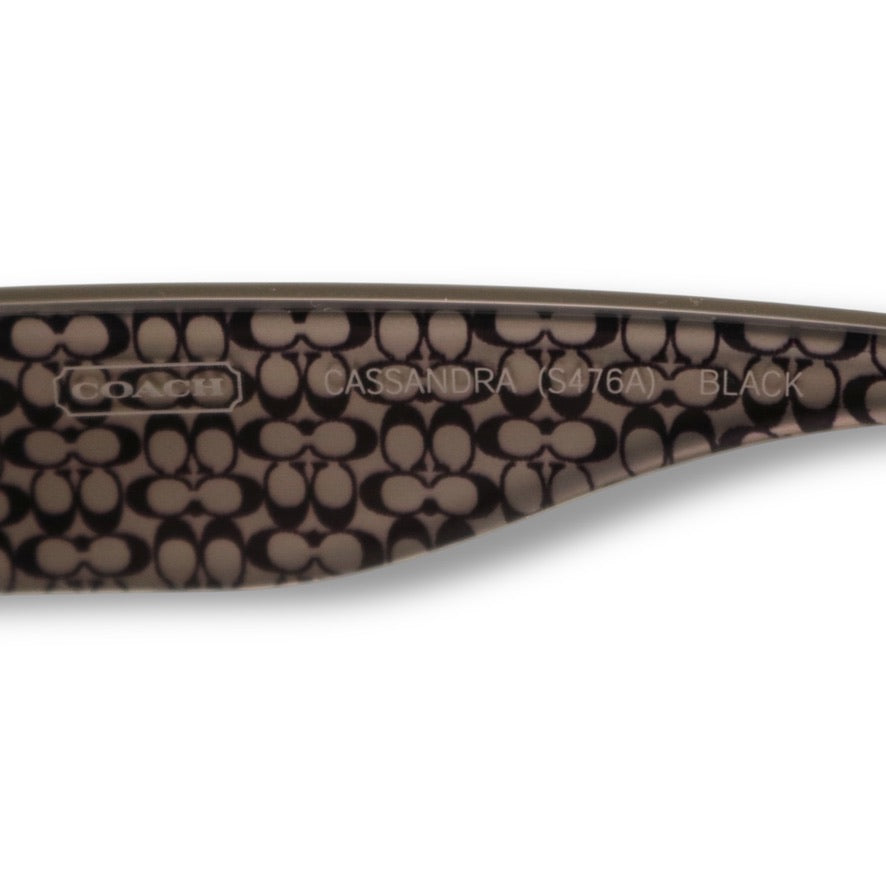 【203】美品！コーチ　サングラス　ブラック系　シグネイチャー　フラワー