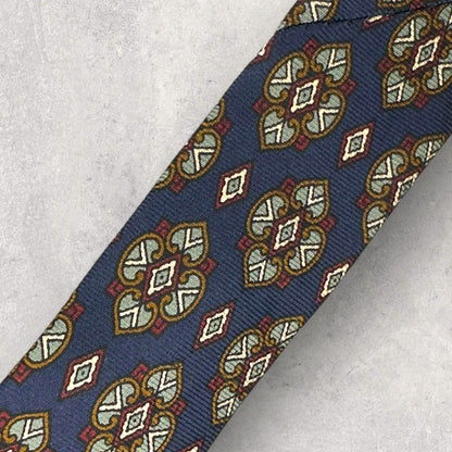 【6837】良品！シャルルジョルダン　ネクタイ　ネイビー系