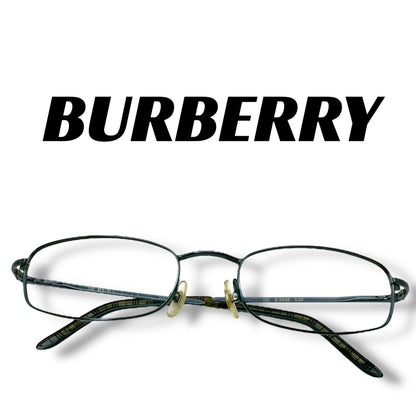 【164】美品ー良品！バーバリー　メガネ　水色系　フレームのみ