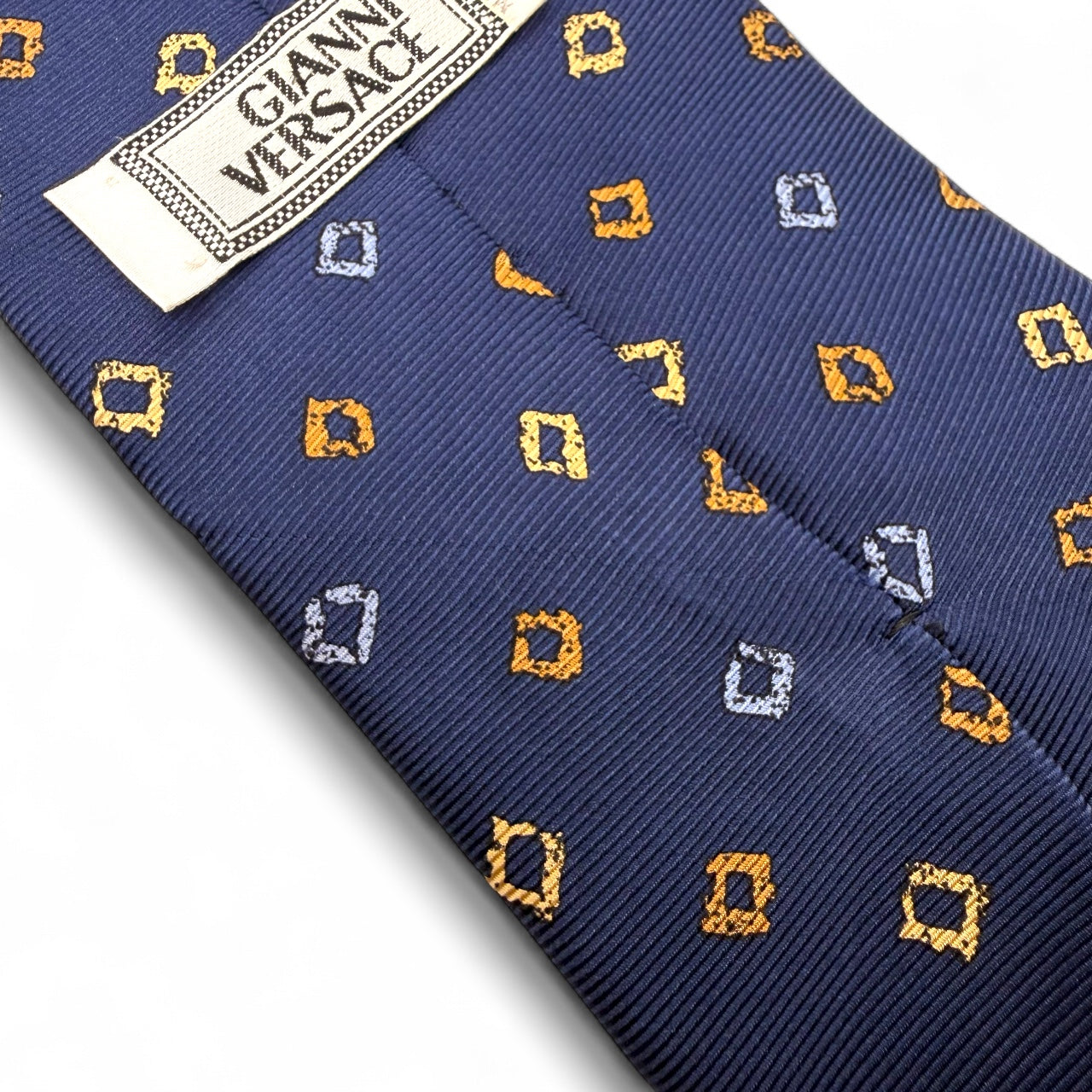 【7589】良品！ジャンニヴェルサーチ　ネクタイ　ネイビー系
