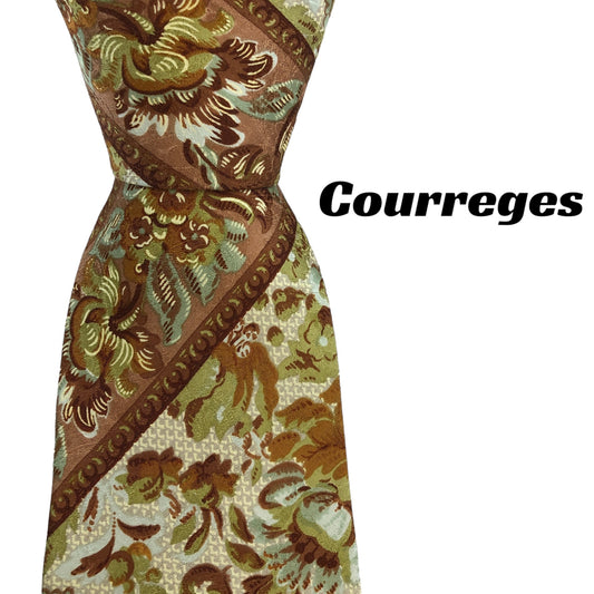 [6104] Beautiful item! Courreges tie, brown 