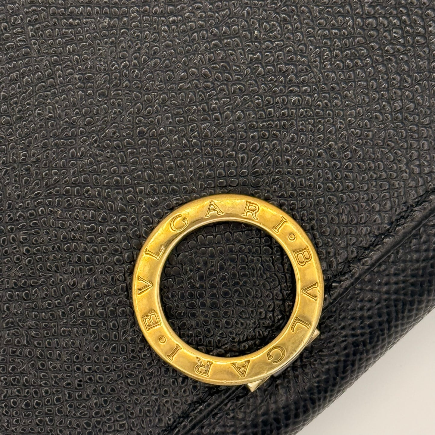 【美品】ブルガリ　長財布　ブラック系　ビーゼロワン　ロゴクリップ