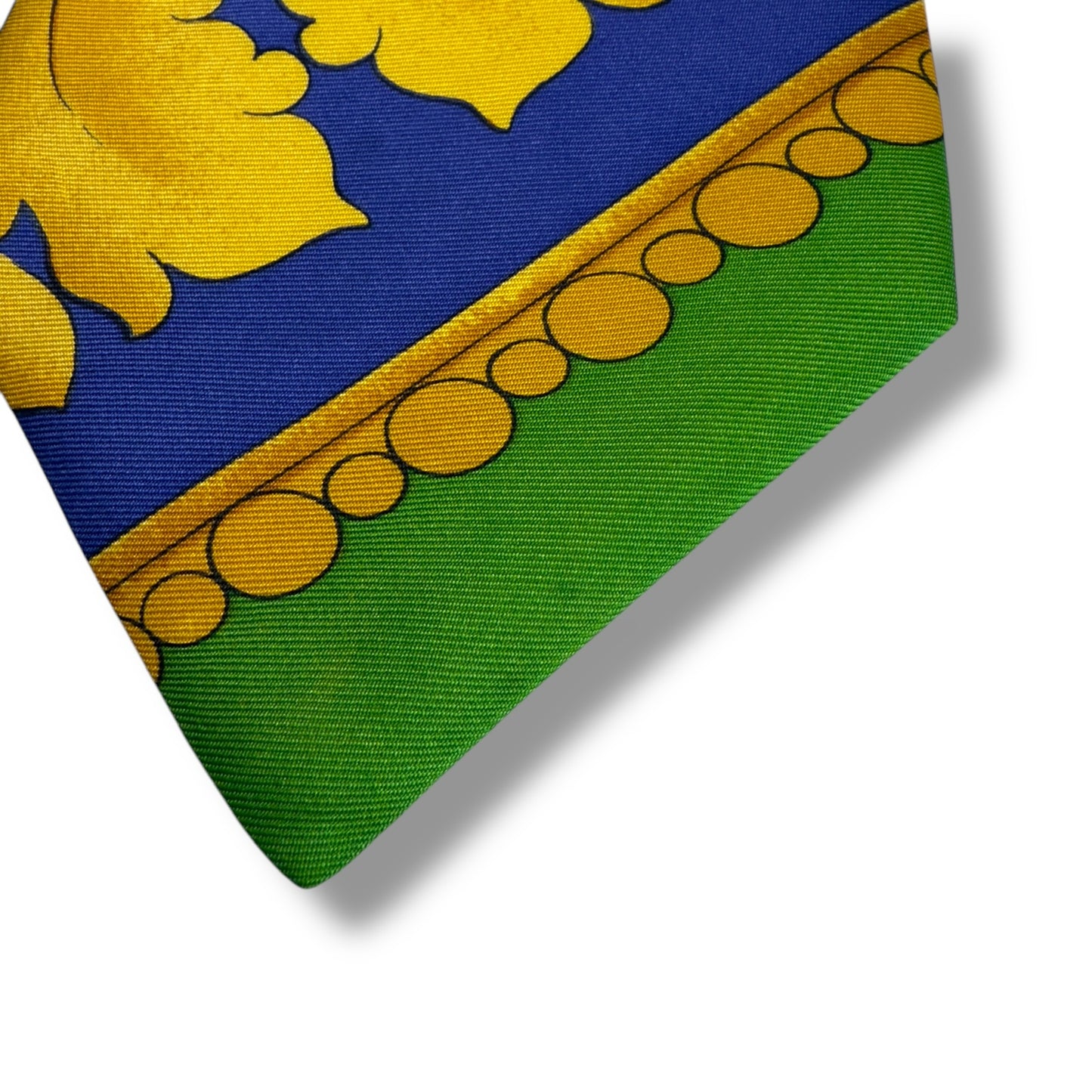 【7169】良品！ジャンニヴェルサーチ　ネクタイ　ブルー系　イエロー系