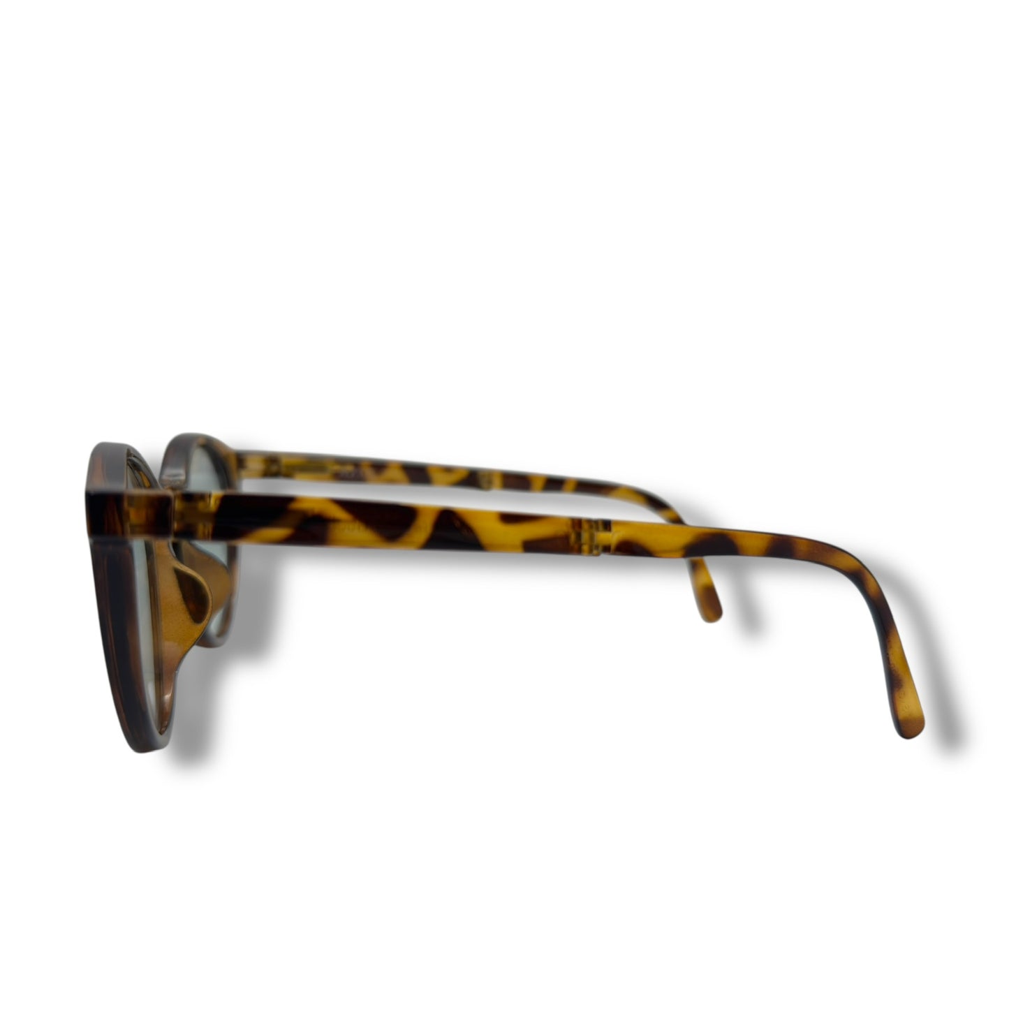 【154】良品！アズール　サングラス　折りたたみ式　ヒョウ柄系