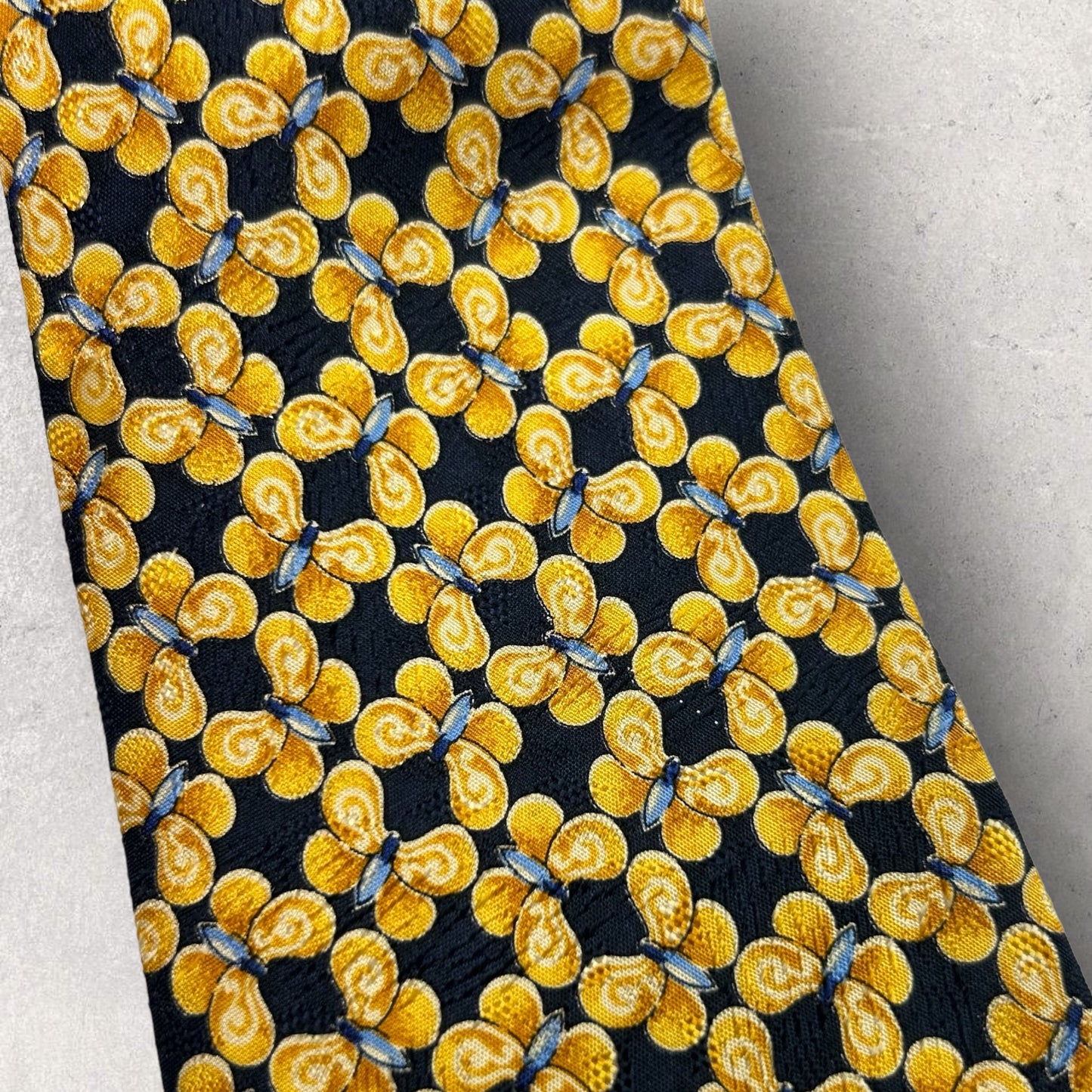 [6220] Good quality! Valentino tie, blue 