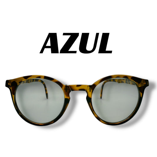 【154】良品！アズール　サングラス　折りたたみ式　ヒョウ柄系