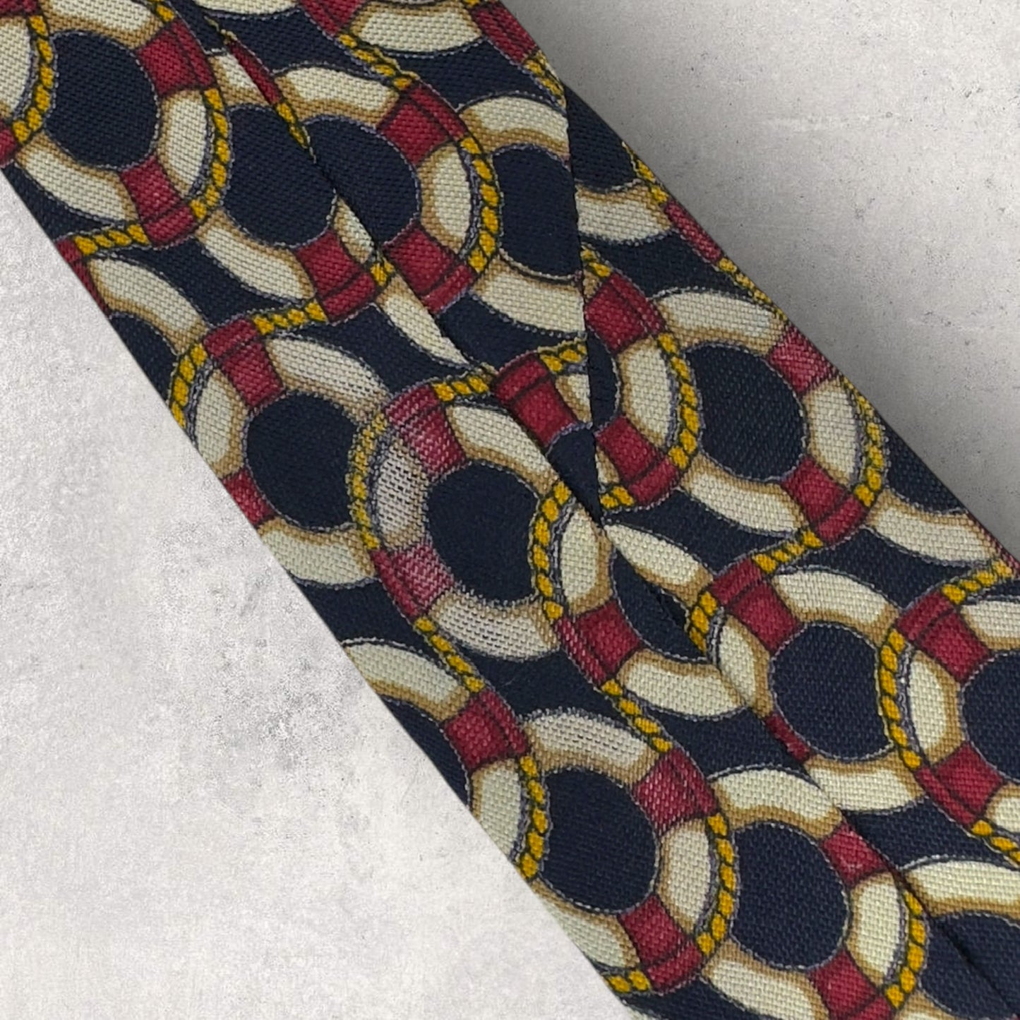 [6549] Good quality! Jim Thompson necktie, blue x white x red 