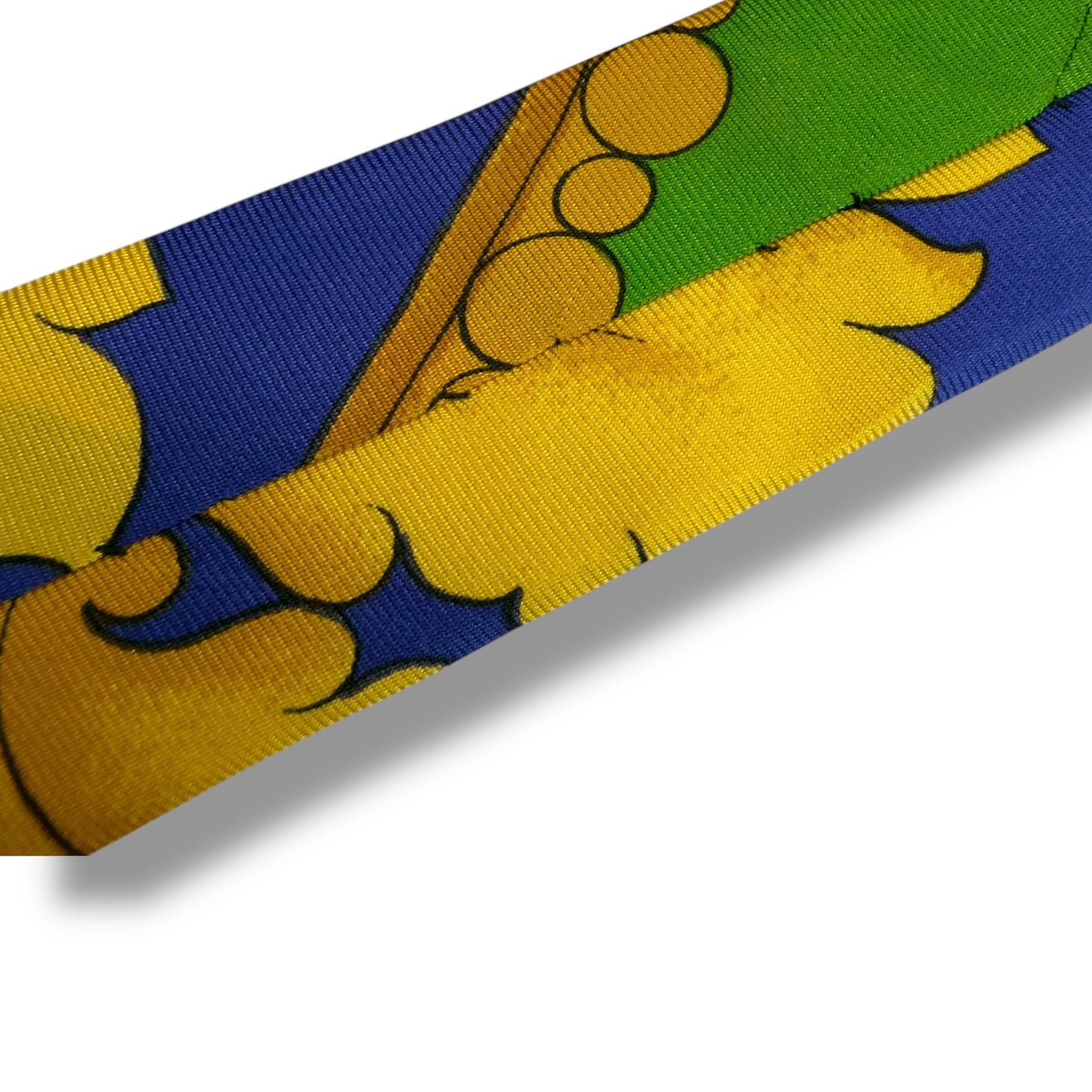 【7169】良品！ジャンニヴェルサーチ　ネクタイ　ブルー系　イエロー系