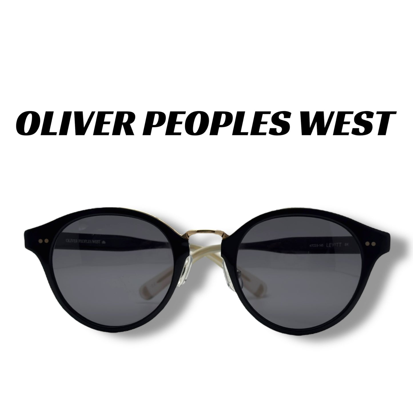 【178】オリバーピープルズウエスト　LEVITT　サングラス　ブラック系
