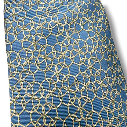 【8721】良品！エルメス　ネクタイ　水色系