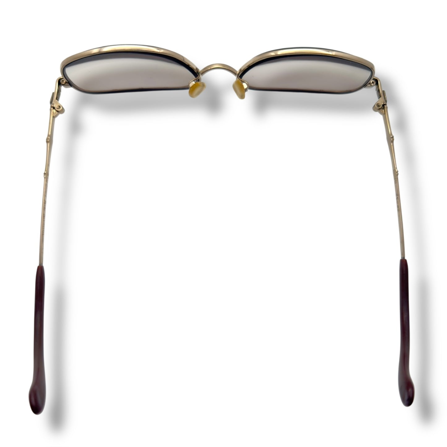 【157】良品！イブサンローラン　メガネ　ゴールド系