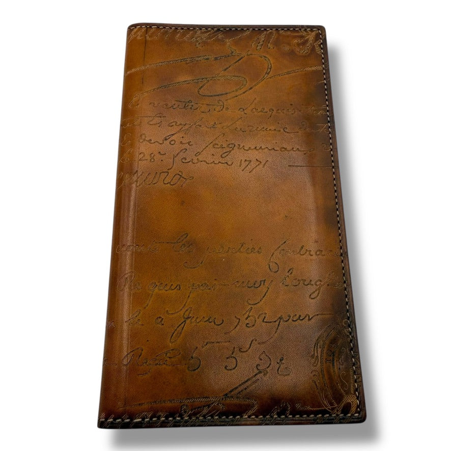 【美品】ベルルッティ　財布　ブラウン系　カリグラフィ