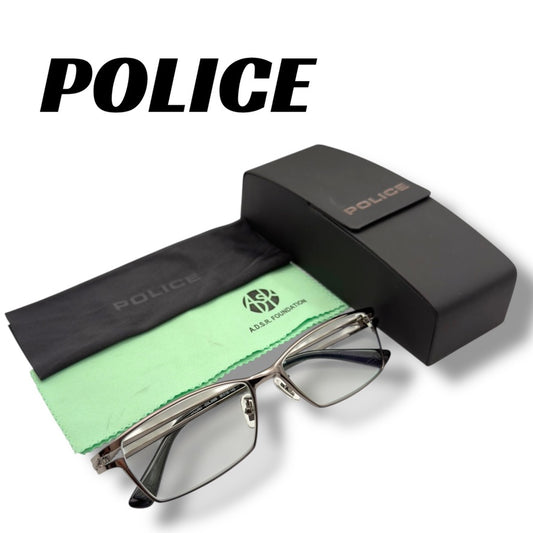 [79] Extremely good condition! Police glasses, silver VPLL58J 
