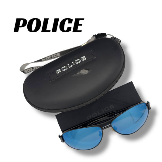 [88] Beautiful item! Police sunglasses in black and blue 