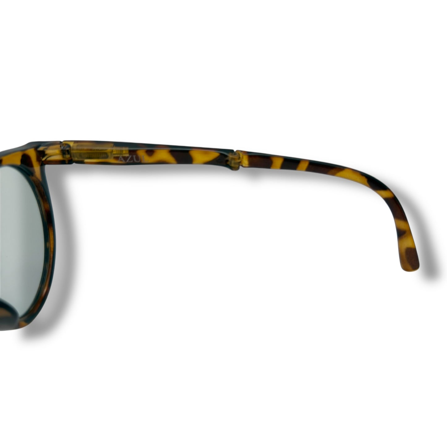 【154】良品！アズール　サングラス　折りたたみ式　ヒョウ柄系