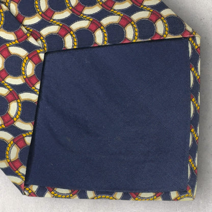 [6549] Good quality! Jim Thompson necktie, blue x white x red 