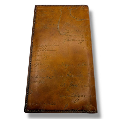 【美品】ベルルッティ　財布　ブラウン系　カリグラフィ