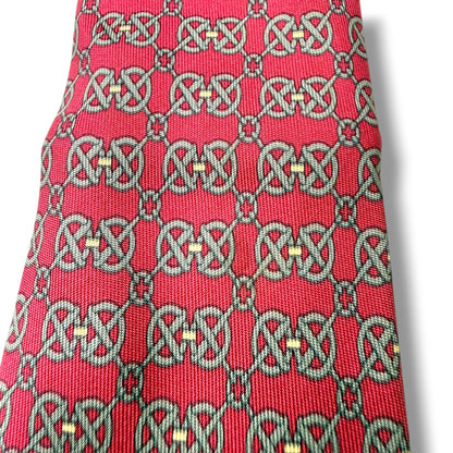 【8647】良品！エルメス　ネクタイ　ワインレッド系