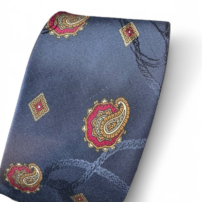 【7141】良品！ランバン　ネクタイ　ネイビー系