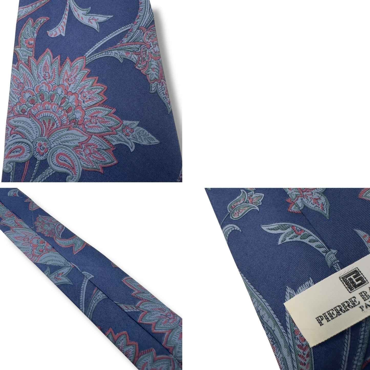 【7003】良品！ピエールバルマン　ネクタイ　ブルー系