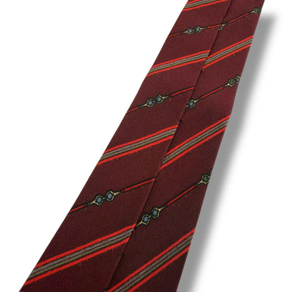 【7913】良品！セリーヌ　ネクタイ　ボルドー系