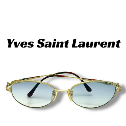 【155】イブサンローラン　メガネ　ゴールド系