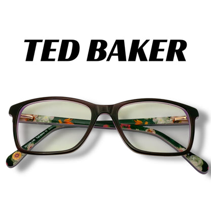 【165】美品！テッド・ベーカー　メガネ　パープル系　フラワー