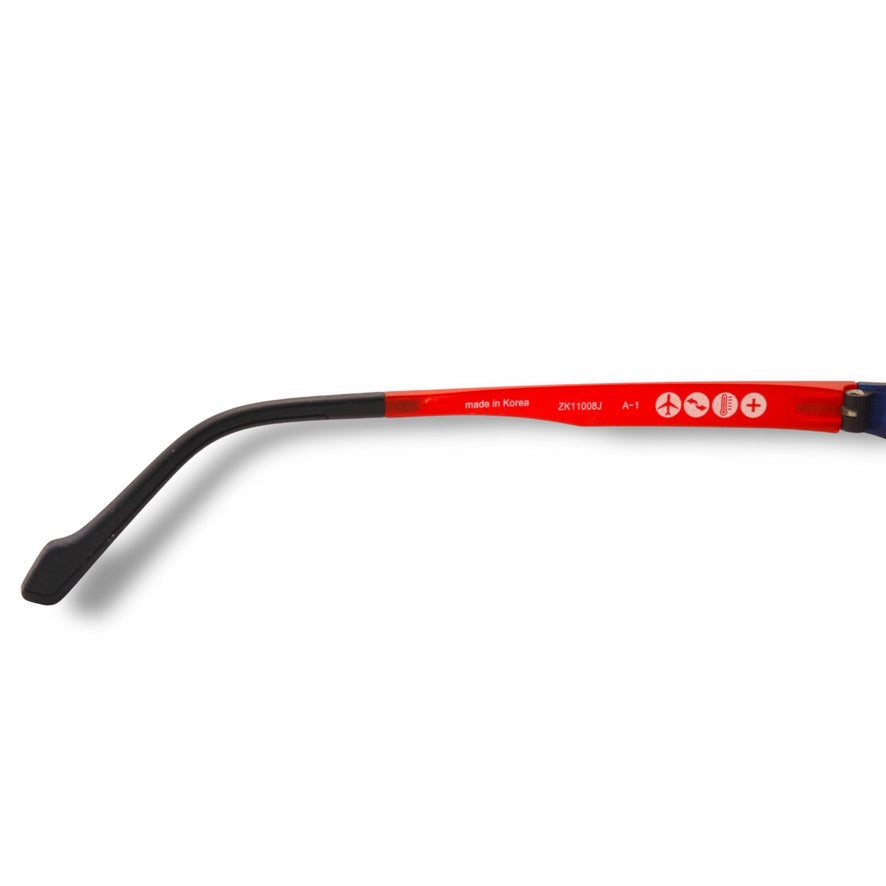 【200】良品！ゾフ　メガネ　パープル×レッド×ネイビー Ultem