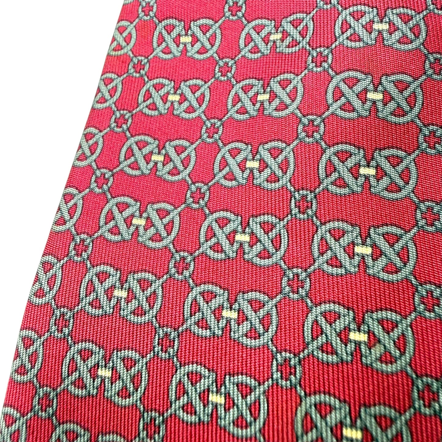 【8647】良品！エルメス　ネクタイ　ワインレッド系
