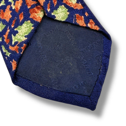 【7682】良品！ミラショーン　ネクタイ　ネイビー系